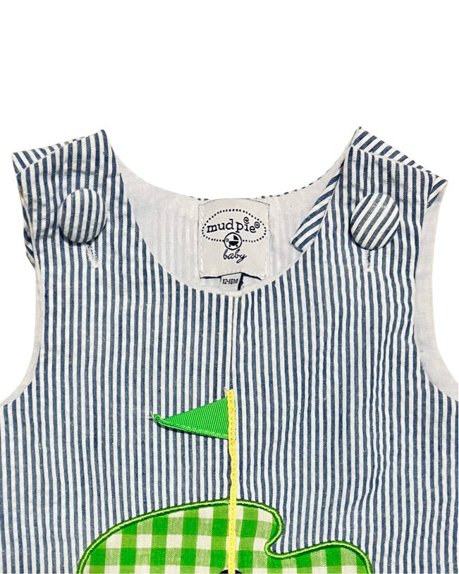 12M-18M Baby Boy MudPie Golf Jon Jon Romper