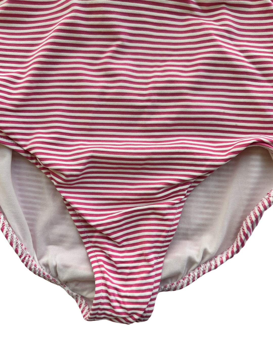 Girls Size 10 Florence Eiseman Pink Striped One Piece Swim Suit