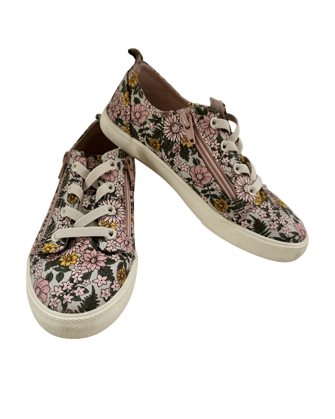 Girls Size 3 Cat & Jack Pink Floral Shoes Sneakers