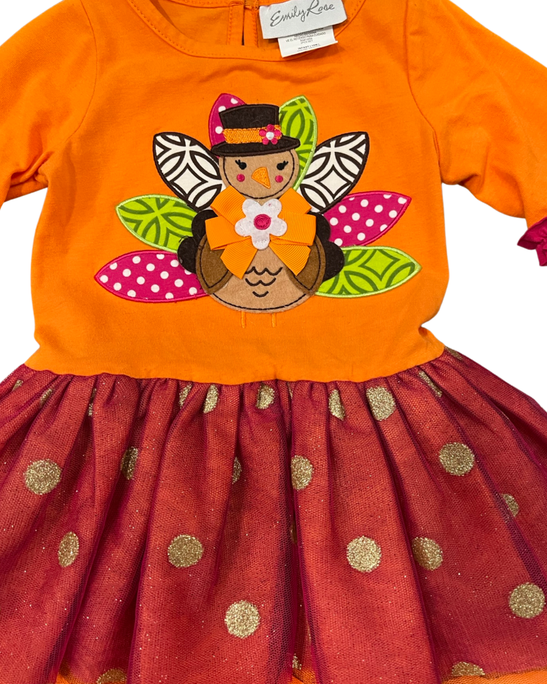 18M Baby Girl Emily Rose Thanksgiving Turkey Dress