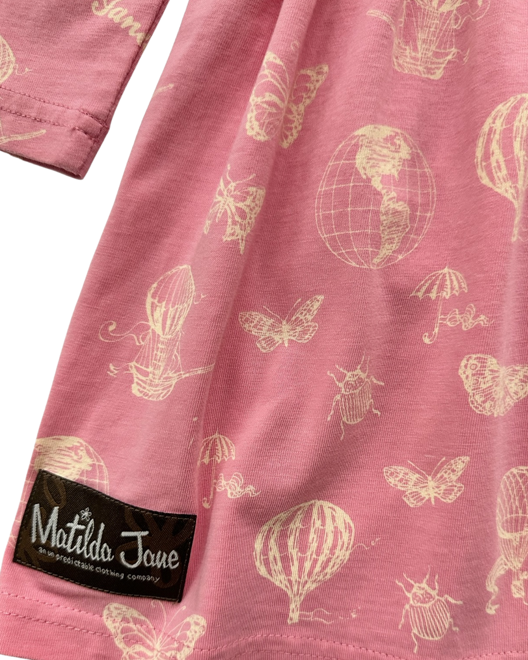 2T Toddler Girl Pink Hot AirBallon Butterfly Matilda Jane Paint By Numbers Dress