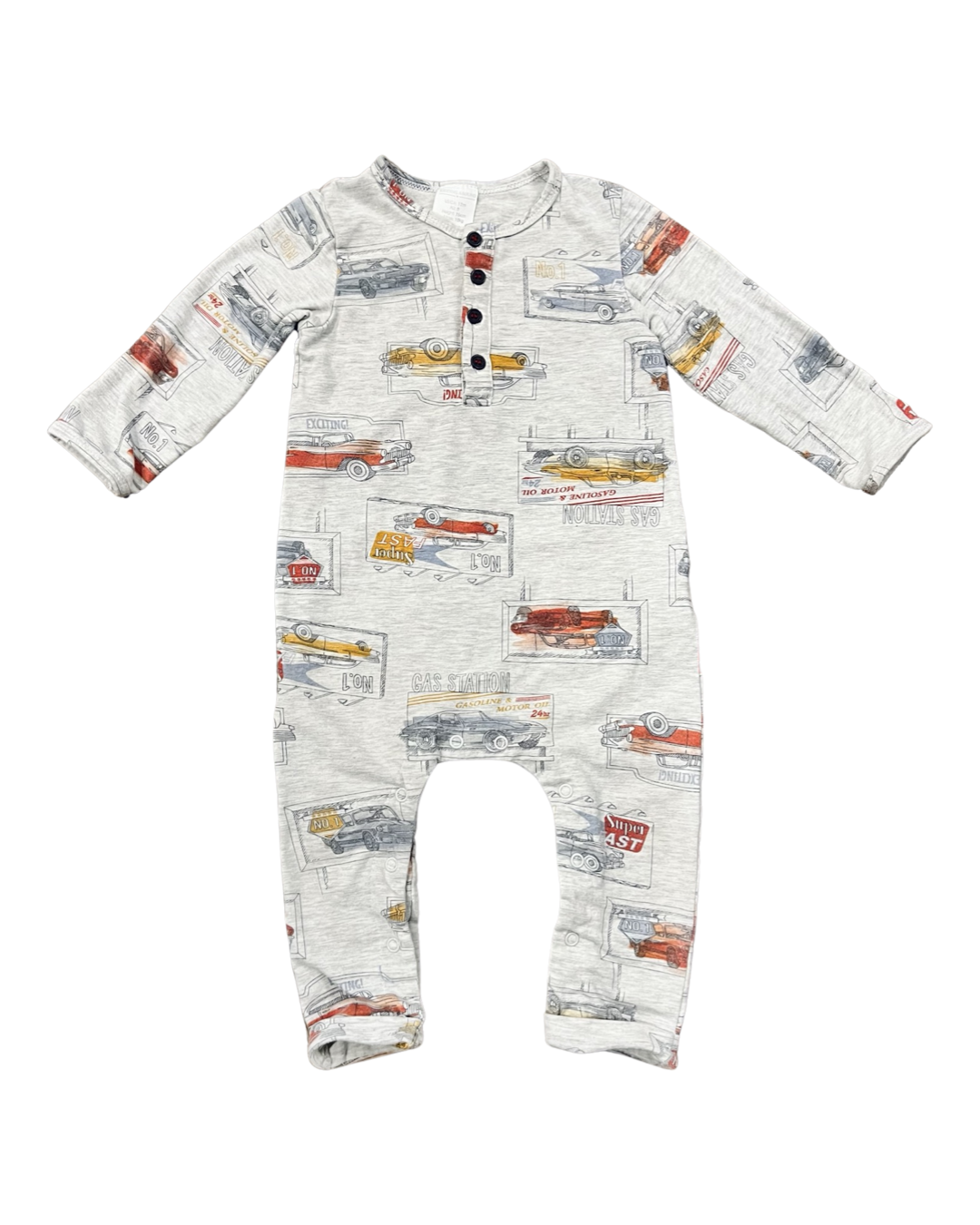 12M Baby Boy Kidding Around Car Romper w/ Hat