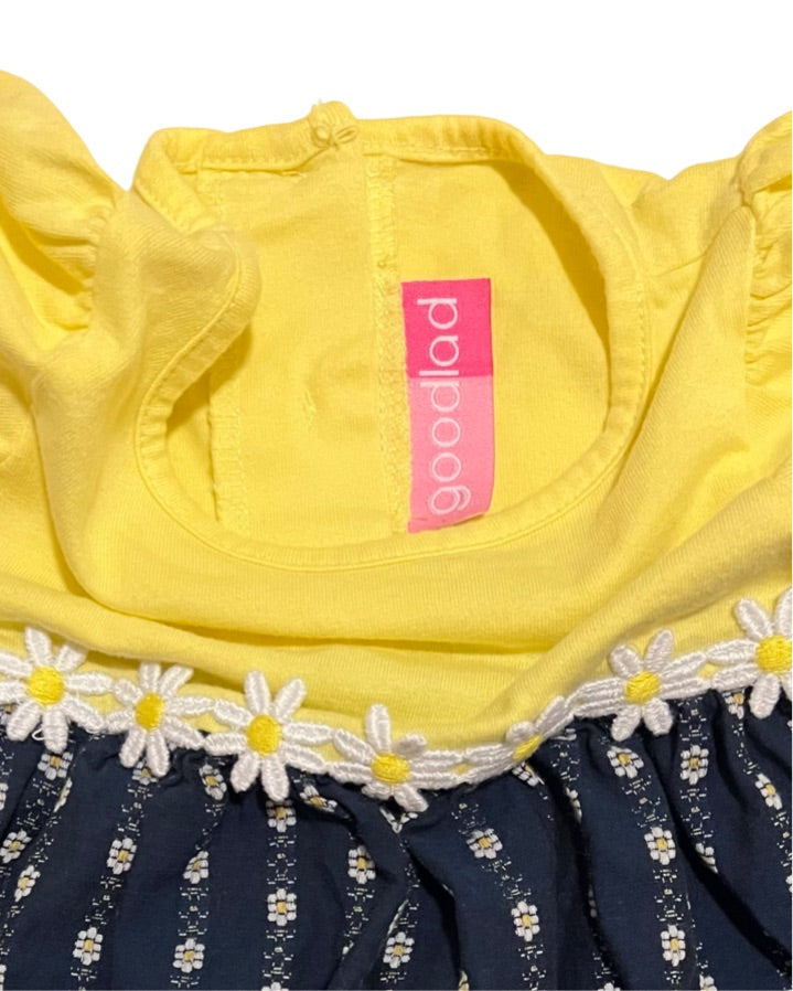 6-12M Baby Girl Goodlad Yellow / Blue Daisy Dress