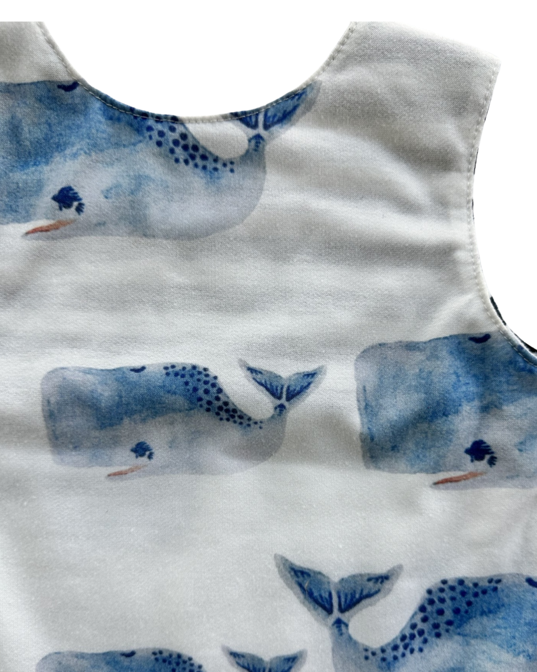 6M-12M Baby Boy Boutique Whale Romper