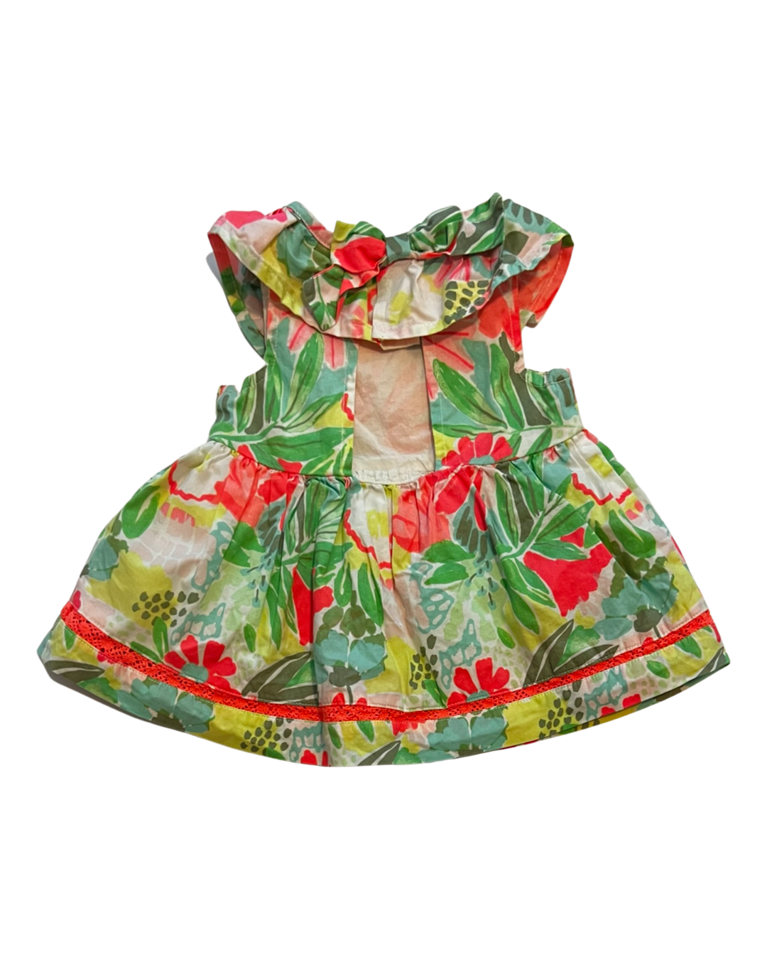 0-3M Baby Girl Tropical Floral Cat & Jack Dress