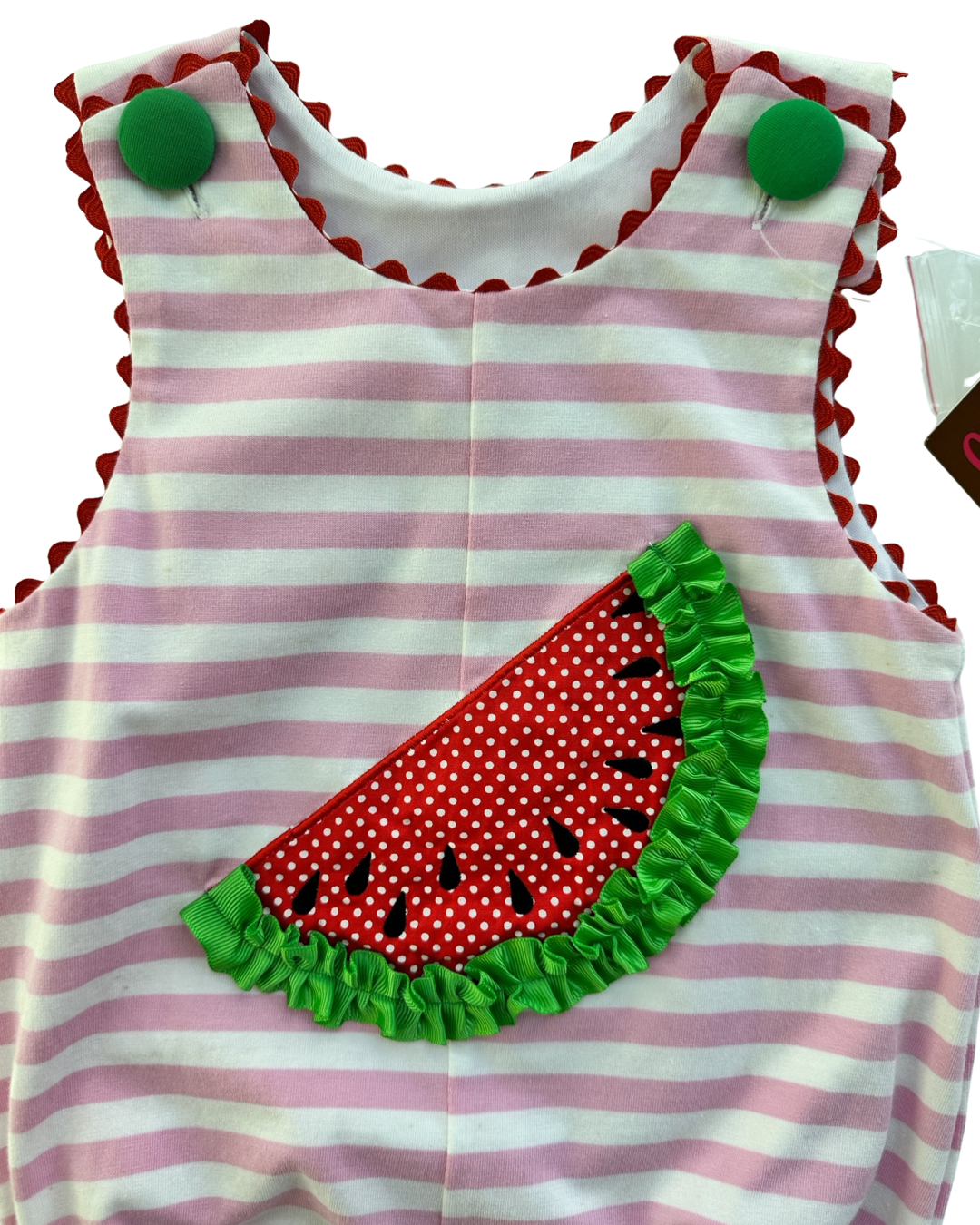 3M Baby Girl Millie Jay Pink Striped Watermelon Striped Bubble