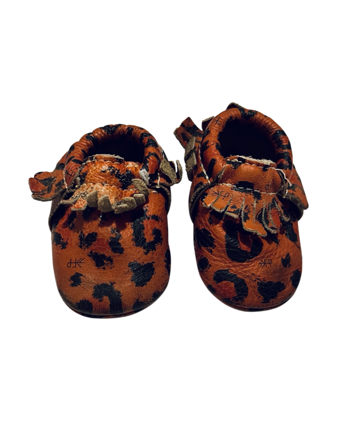 1C Baby Girl Leather Leopard Print Freshly Picked Moccasins Shoes