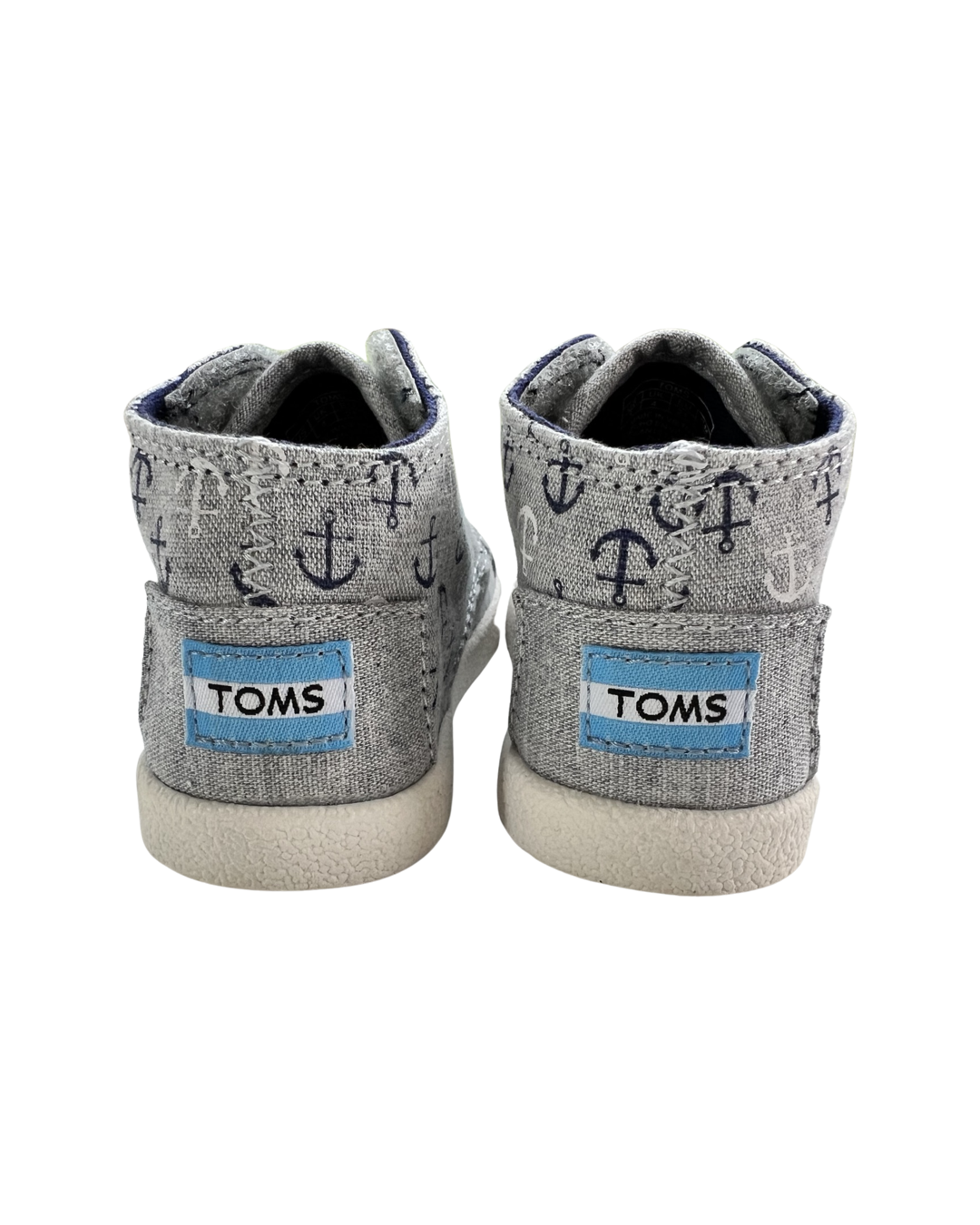 5C Toddler Boy TOMS Blue Nautical Anchor Shoes