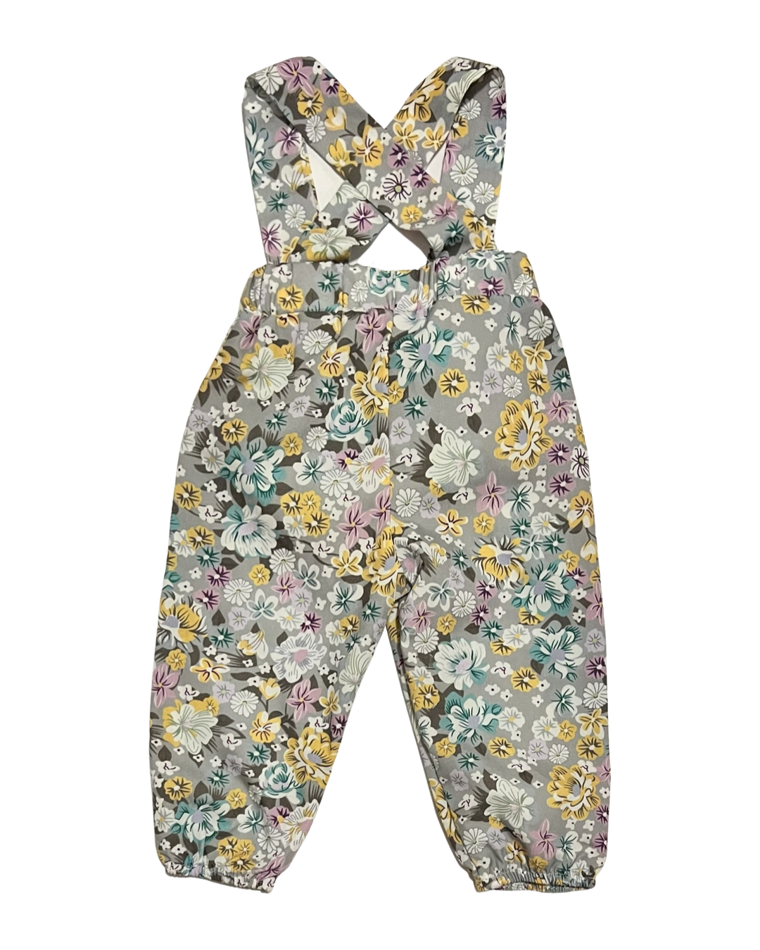 6-12M Baby Girl Ruffle Front Fall Floral Romper
