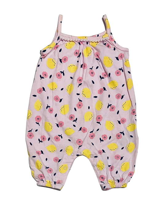 3M Baby Girl PL Baby Pink Lemon Bubble Romper