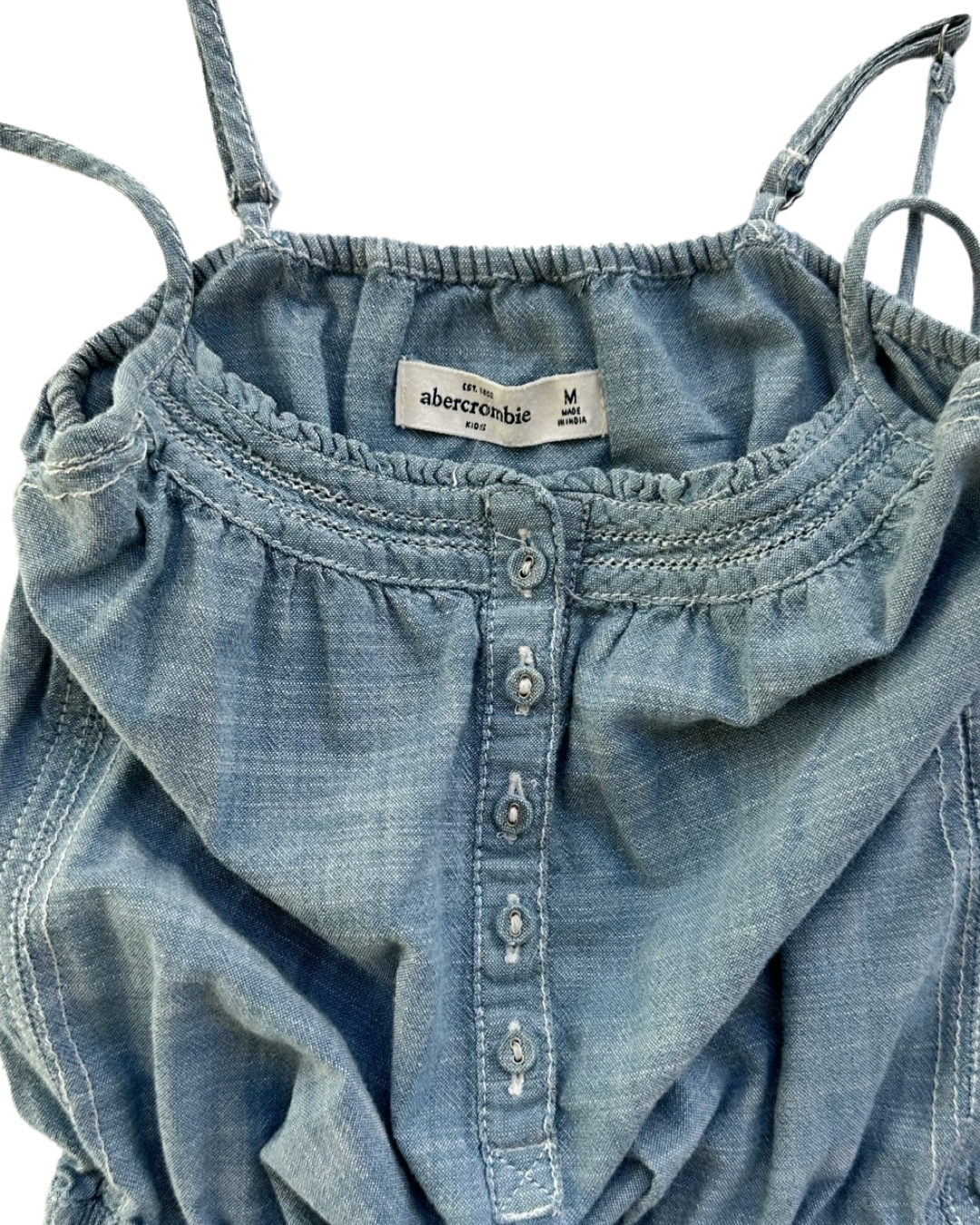 Girls Size 8Y /10Y Medium Abercrombie Kids Chambray Romper