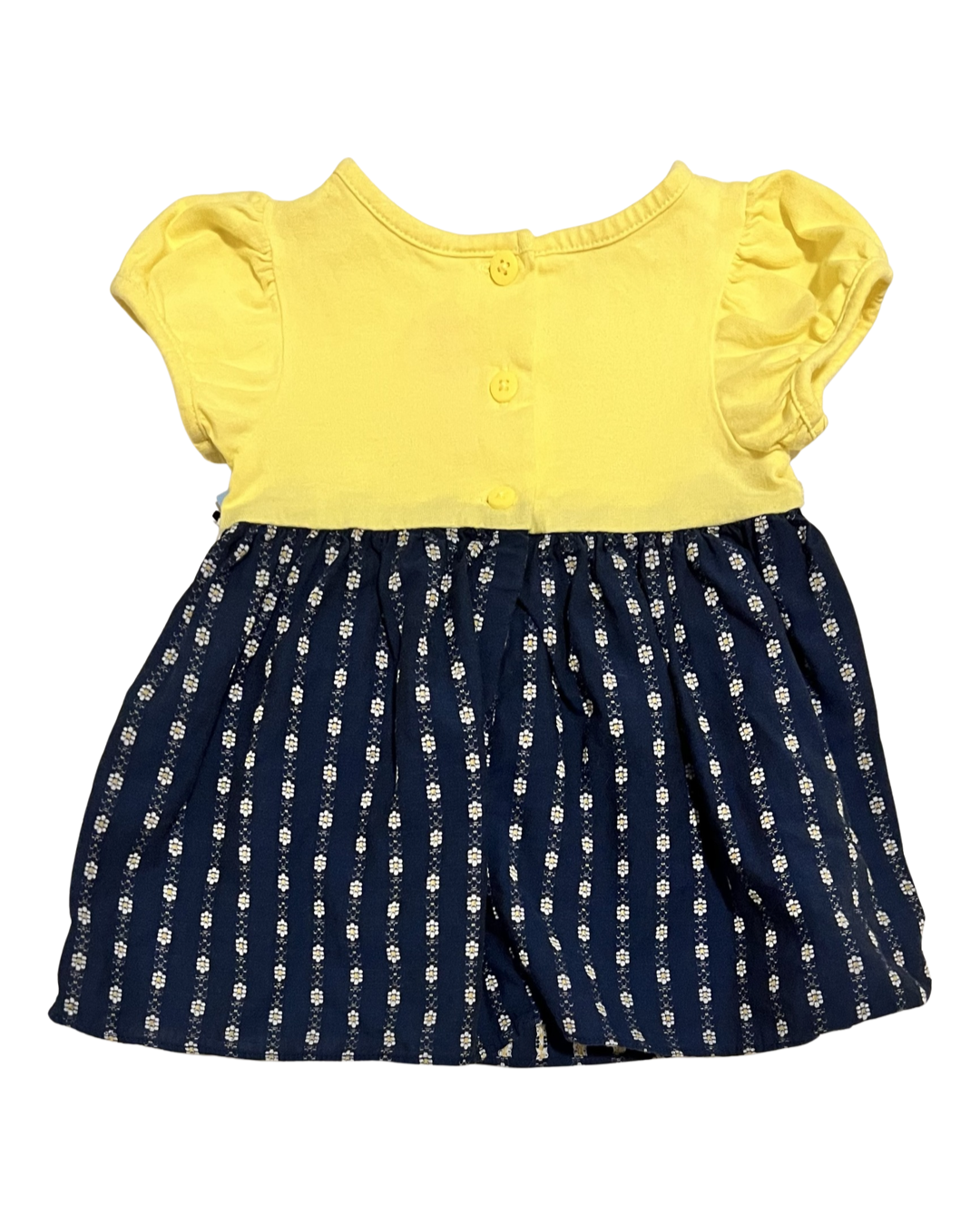 6-12M Baby Girl Goodlad Yellow / Blue Daisy Dress