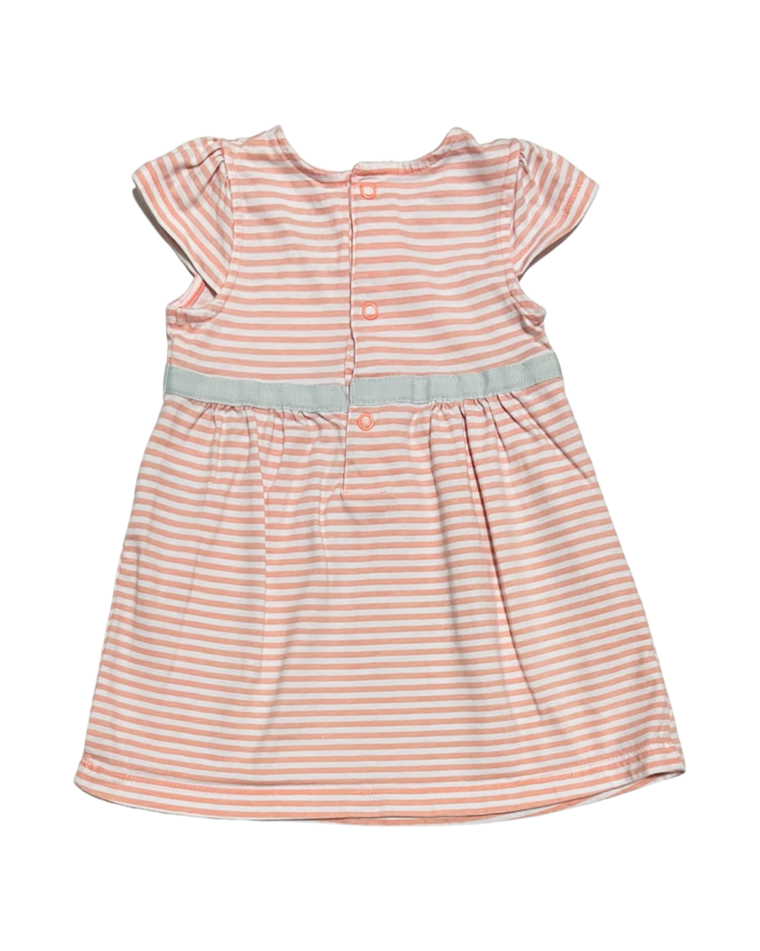12M Baby Girl Carters Coral Pink Striped Dress